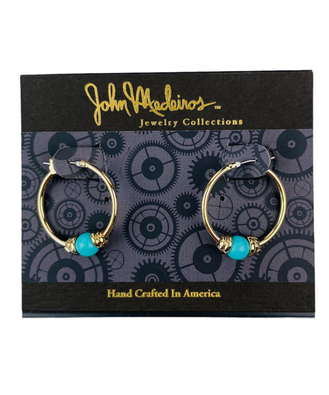 John Medeiros Gold Toned Hoops