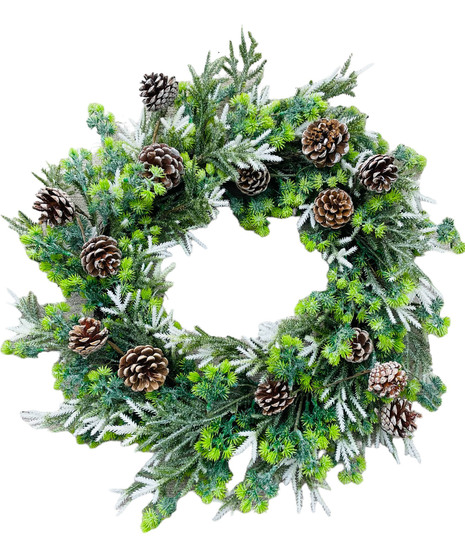 Artificial Icy  Wreath