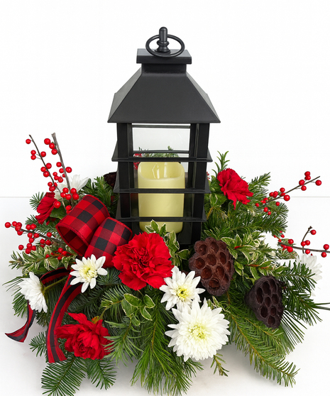 Rustic Winter Lantern