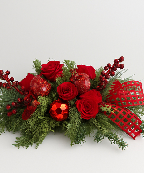 Crimson Christmas Centerpiece