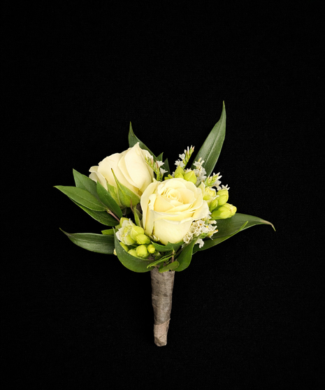 Double Sweetheart Boutonniere  - with upgrades in Black