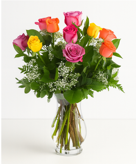 Mixed Colorful Roses