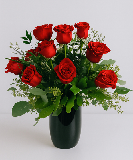 12 Roses Arranged
