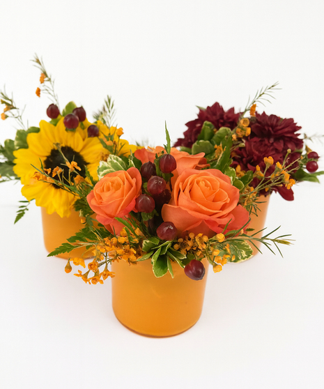 Fall Flight - trio of vases
