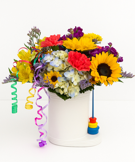 Nora Fleming Birthday Arrangement - with birthday candle