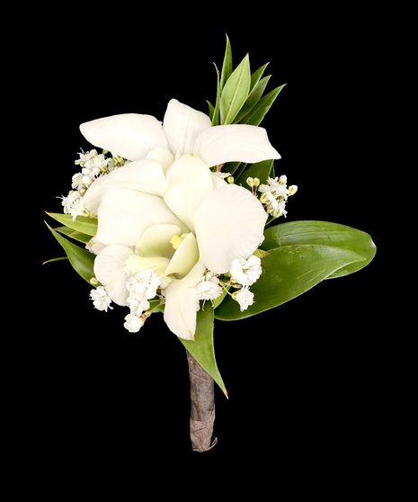 Double Dendrobium Boutonniere