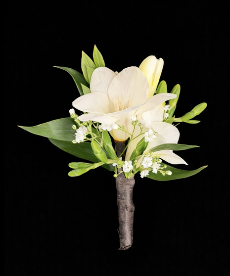 Double Freesia Boutonniere